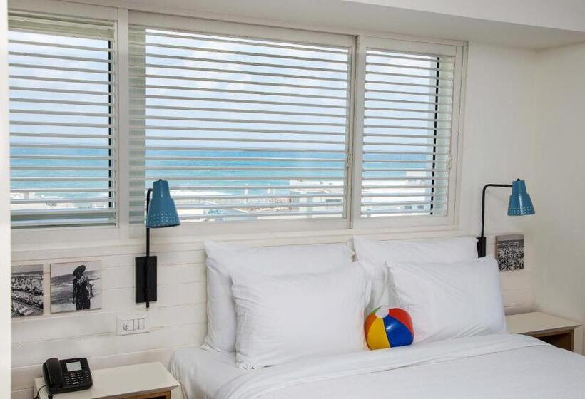 חדר סטנדרט נוף לים עם מרפסת, Yam Hotel An Atlas Boutique