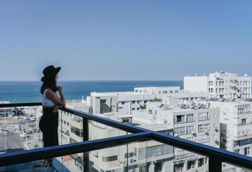 חדר סטנדרט נוף לים עם מרפסת, Yam Hotel An Atlas Boutique