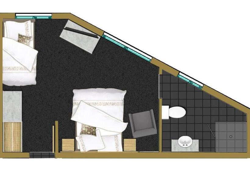 Standard Single Room Single Bed, Abode37 Motel Emerald