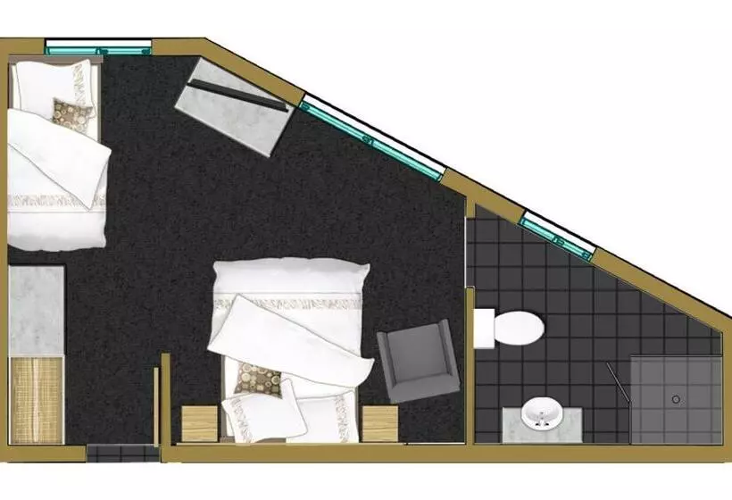 Habitació Individual Estàndard Llit de Matrimoni, Abode37 Motel Emerald