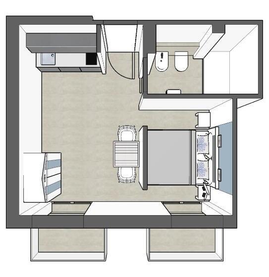 סטודיו סטנדרט, מיטה זוגית, Daniel Apartments