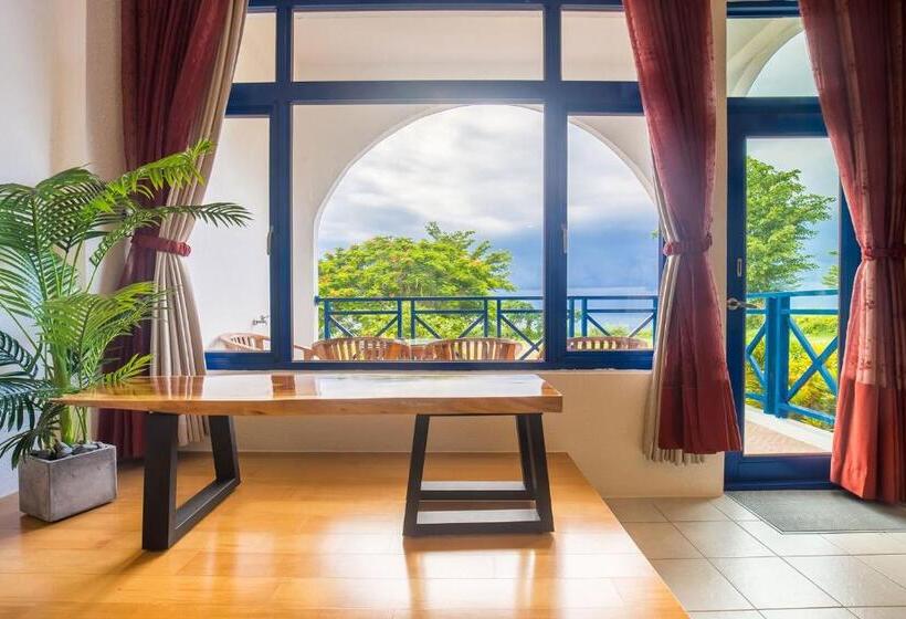 اتاق استاندارد چهار تخته با چشم‌انداز دریا, Xiao Liuqiu Mediterranean B&b