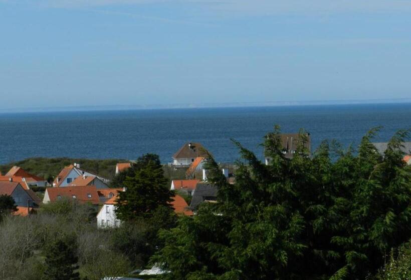 غرفة قياسية مطلّة علي البحر مزوَّدة بشُرفة, Hôtel Le Vivier Wissant   Vue Mer   Côte D Opale   Baie De Wissant   2caps