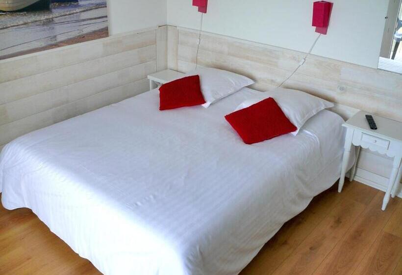 غرفة قياسية مطلّة علي البحر مزوَّدة بشُرفة, Hôtel Le Vivier Wissant   Vue Mer   Côte D Opale   Baie De Wissant   2caps