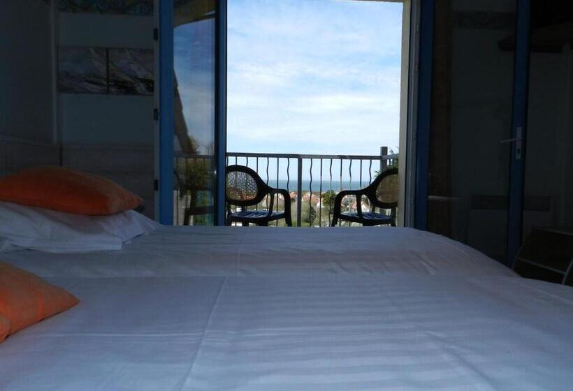 غرفة قياسية مطلّة علي البحر مزوَّدة بشُرفة, Hôtel Le Vivier Wissant   Vue Mer   Côte D Opale   Baie De Wissant   2caps