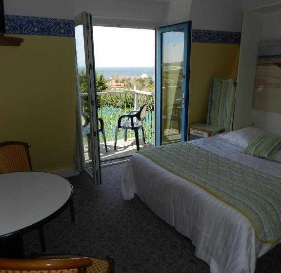 غرفة قياسية مطلّة علي البحر مزوَّدة بشُرفة, Hôtel Le Vivier Wissant   Vue Mer   Côte D Opale   Baie De Wissant   2caps