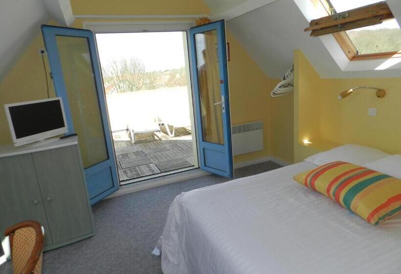 غرفة قياسية إطلالة جانبية علي البحر, Hôtel Le Vivier Wissant   Vue Mer   Côte D Opale   Baie De Wissant   2caps