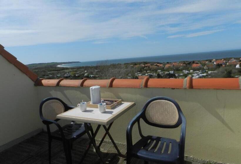غرفة قياسية إطلالة جانبية علي البحر, Hôtel Le Vivier Wissant   Vue Mer   Côte D Opale   Baie De Wissant   2caps