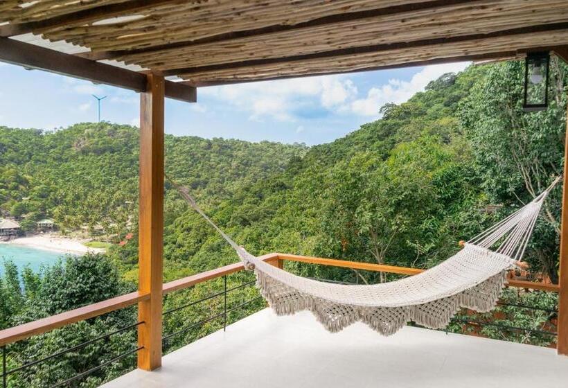 اتاق استاندارد با چشم‌انداز دریا, Baan Talay Resort & Yoga