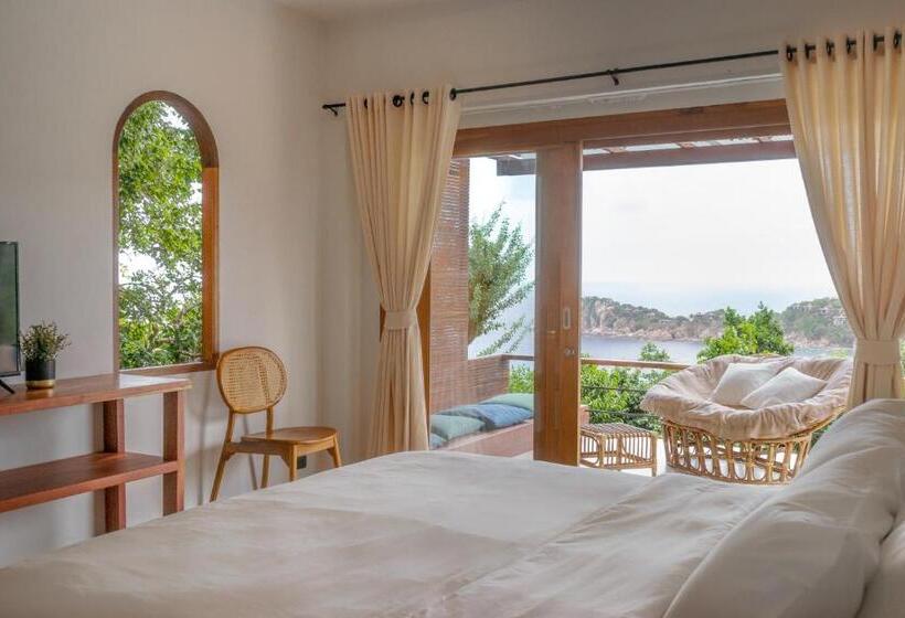 اتاق استاندارد با چشم‌انداز دریا, Baan Talay Resort & Yoga