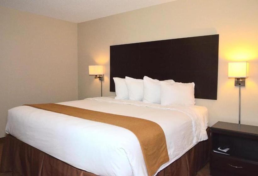 מיטת קינג בסוויטה, Cobblestone Inn & Suites  Lake View