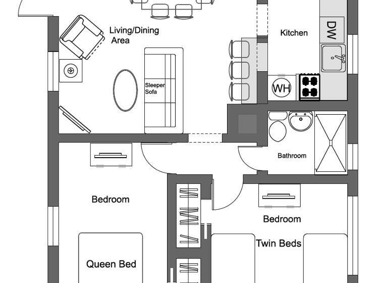 2ベッドルームアパートメント, Enchanted Isle Hollywood Beach Resort