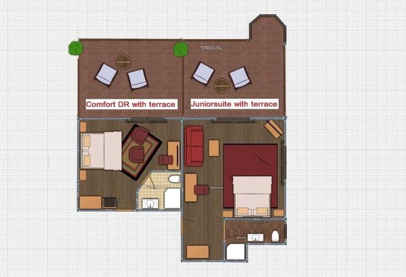 Полулюкс Одноместный с Террасой, Rebstock