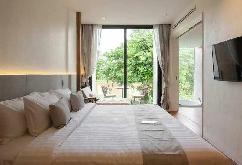 Standard-huone Jokinäkymä, Riva Vista Riverfront Resort Chiangrai