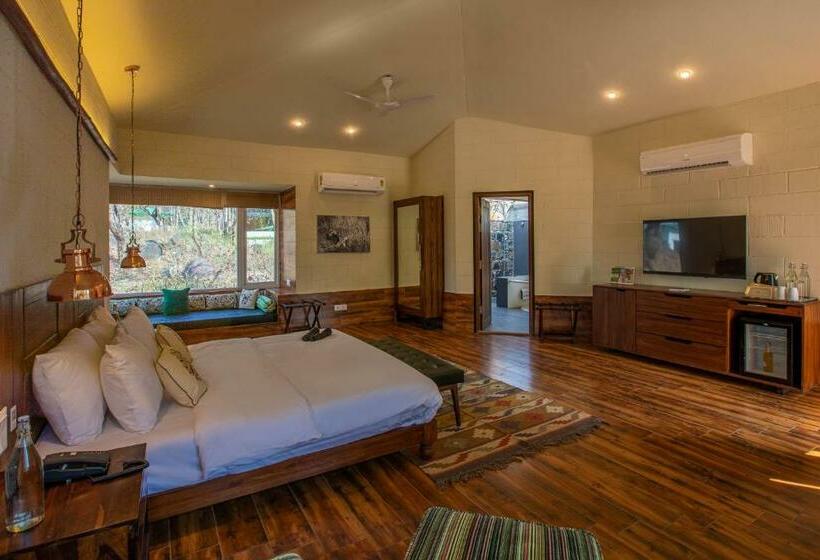 חדר סטנדרט נוף לגינה, The Riverwood Forest Retreat  Kanha