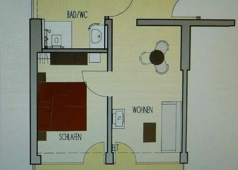 Huoneisto 1 Makuuhuone, Gesundheitshotel Das Bad Peterstal