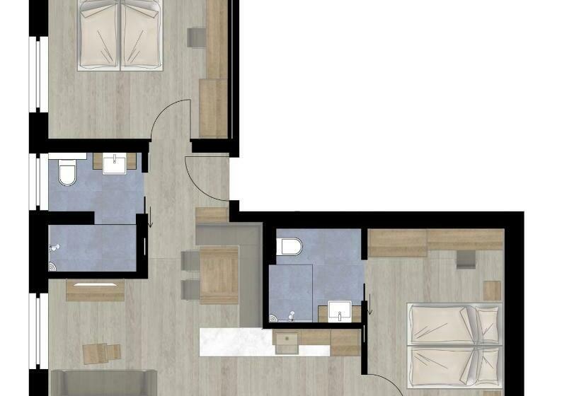 침실 2개 아파트, Hager S Apartments