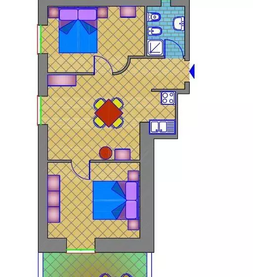 テラスつきの2ベッドルームアパートメント, Agriturismo Posta Pastorella