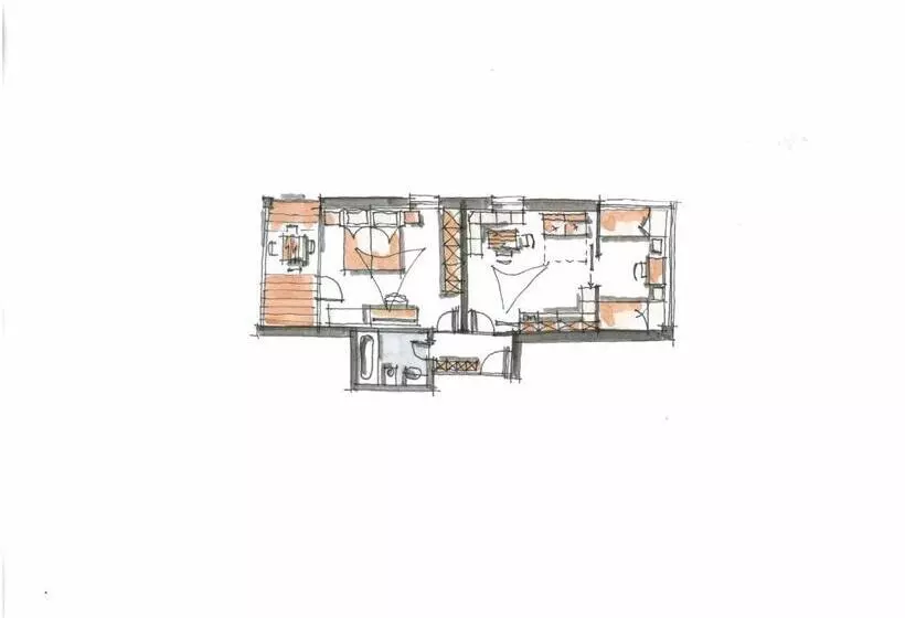 バルコニー付２ベッドルームアパートメント, Residence Sägemühle