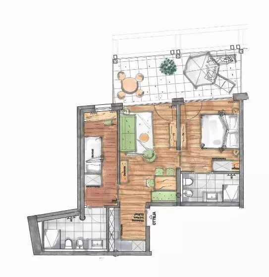 プールの見える１ベッドルームアパートメント, Residence Sägemühle