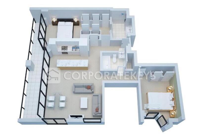 プレミアム２ベッドルームアパート, Corporate Keys   Freshwater Place