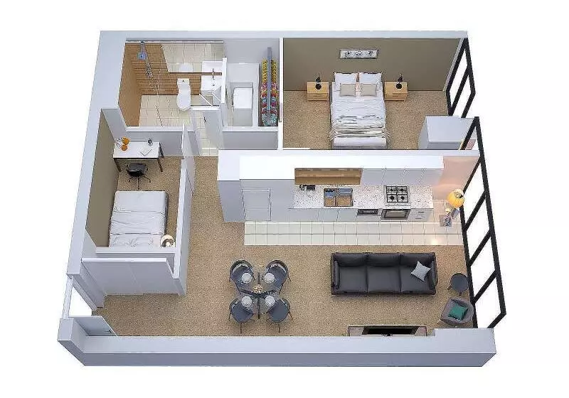 ２ベッドルームアパートメント, Corporate Keys   Freshwater Place