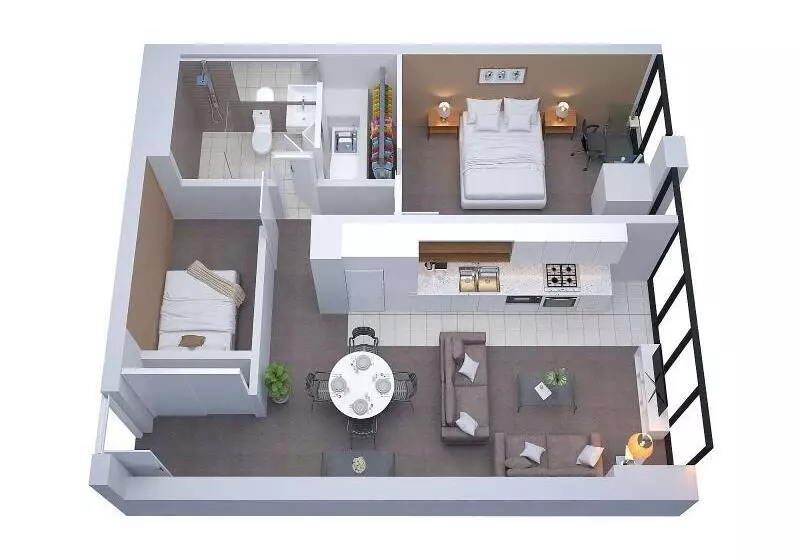 ２ベッドルームアパートメント, Corporate Keys   Freshwater Place
