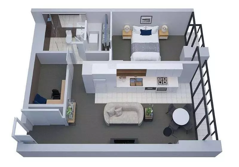 バルコニー付き１ベッドルームアパートメント, Corporate Keys   Freshwater Place