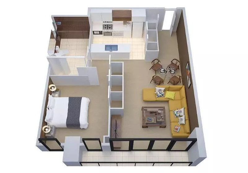 バルコニー付き１ベッドルームアパートメント, Corporate Keys   Freshwater Place