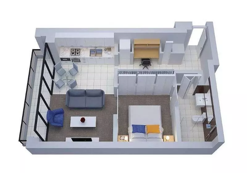 バルコニー付き１ベッドルームアパートメント, Corporate Keys   Freshwater Place