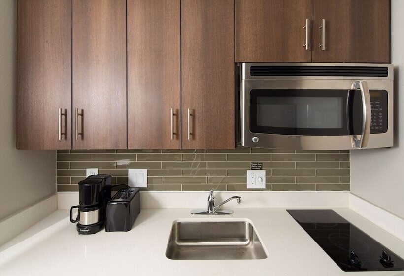 带大床的套房, Homewood Suites By Hilton Houston / Katy Mills Mall