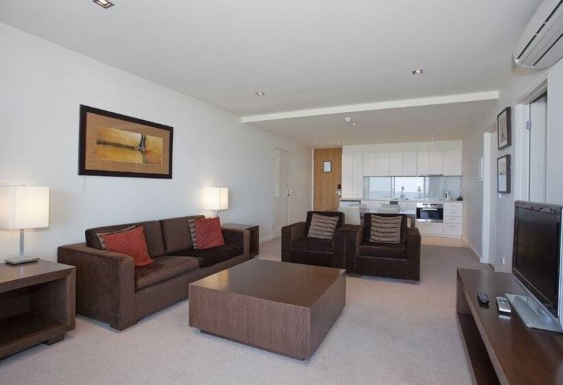 침실 2개 디럭스 아파트, Beachfront Resort Torquay