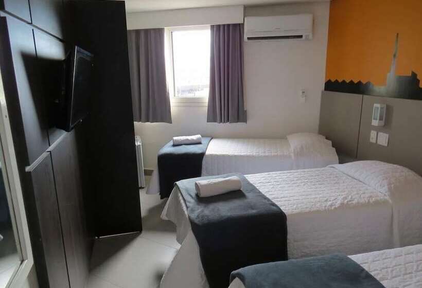 חדר דלוקס לשלושה, Minuano Hotel Express Próx Orla Lago Guaíba, Mercado Público, 300 M Rodoviária