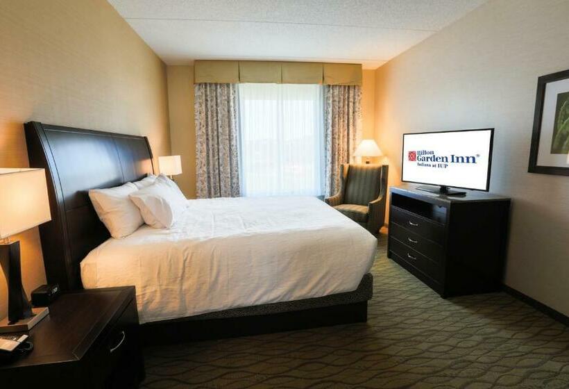 身障者適用キングサイズベッドルーム, Hilton Garden Inn Indiana At Iup