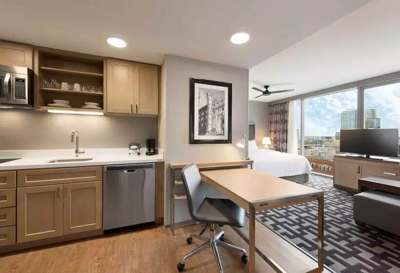 ダブルベッドのスタンダードスタジオ, Homewood Suites By Hilton Chicago West Loop Fulton Mkt Area