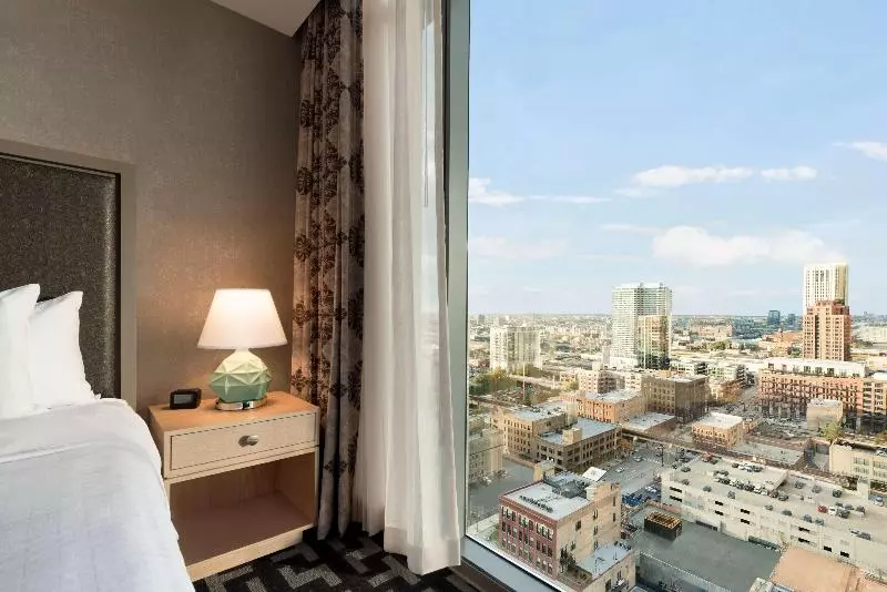 キングサイドベッドのスタンダードワンルーム, Homewood Suites By Hilton Chicago West Loop Fulton Mkt Area