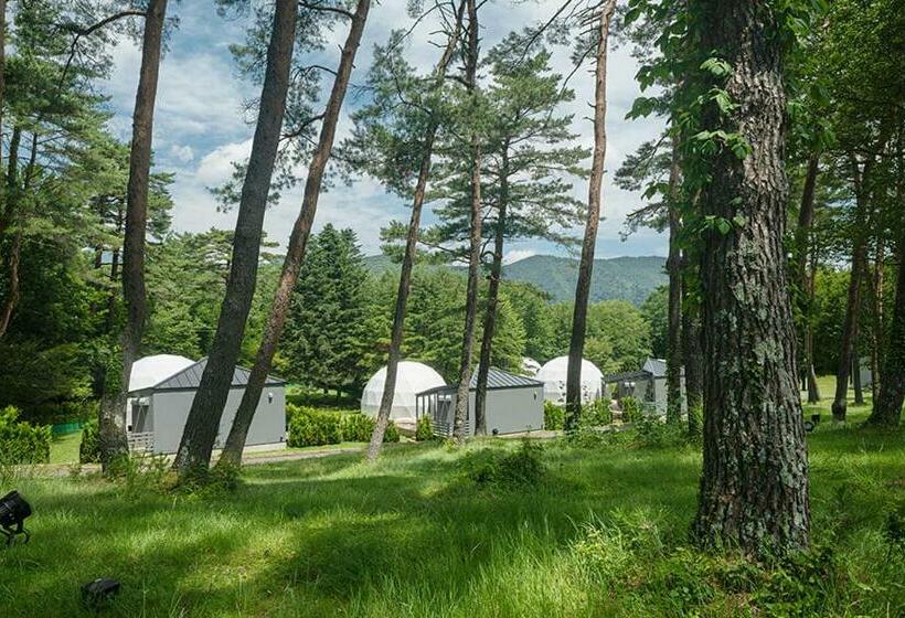 اتاق خانوادگی با چشم‌انداز باغ, グランピングヴィレッジ富士河口湖