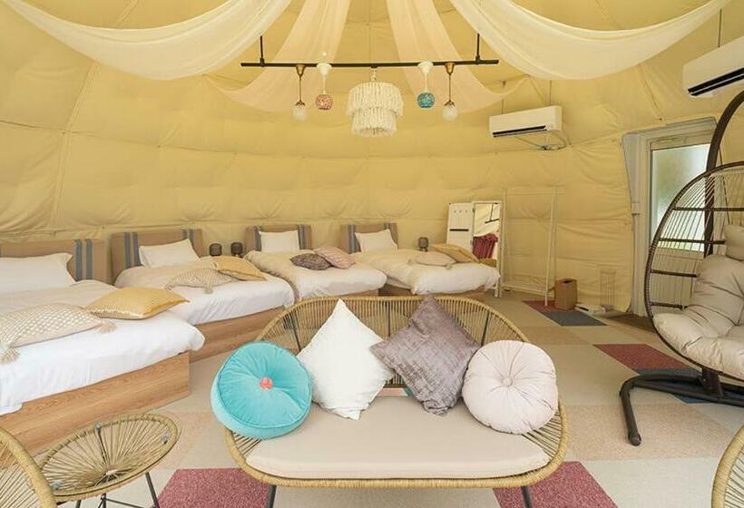 اتاق خانوادگی با چشم‌انداز باغ, グランピングヴィレッジ富士河口湖