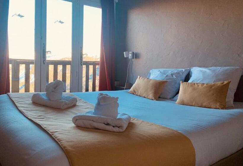 带1个卧室带观景的公寓, Chalet Hôtel Les Blancs