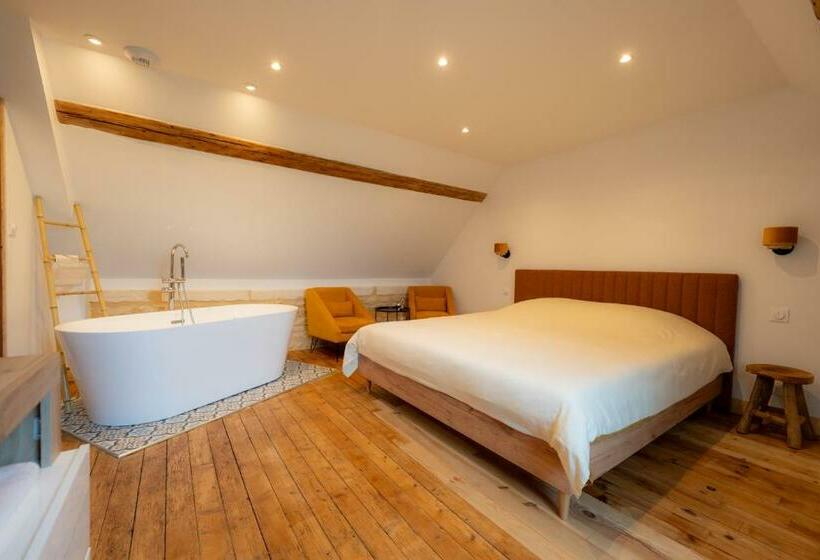 キングサイズベッドのスタンダードルーム, Gîte Du Manoir De Berville