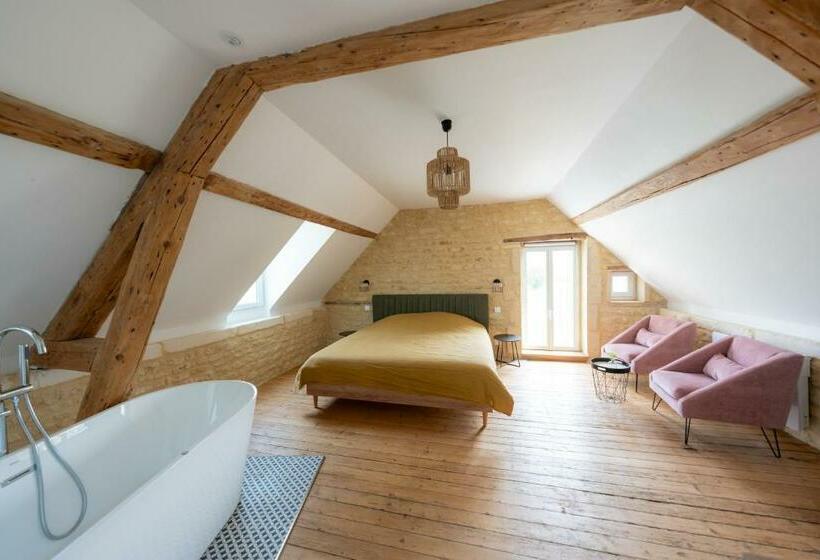 キングサイズベッドのスタンダードルーム, Gîte Du Manoir De Berville