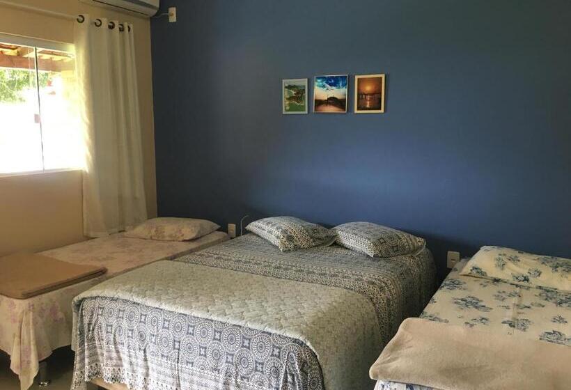 חדר לארבעה סטנדרטי עם מרפסת, Refúgio Do Bosque