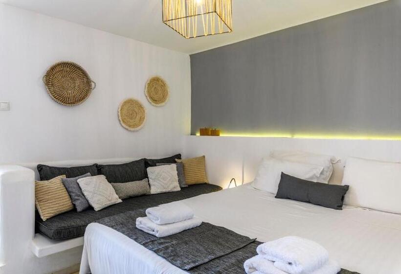 스위트 킹사이즈 침대, Sea Rock & Sky Private Mykonos Residence