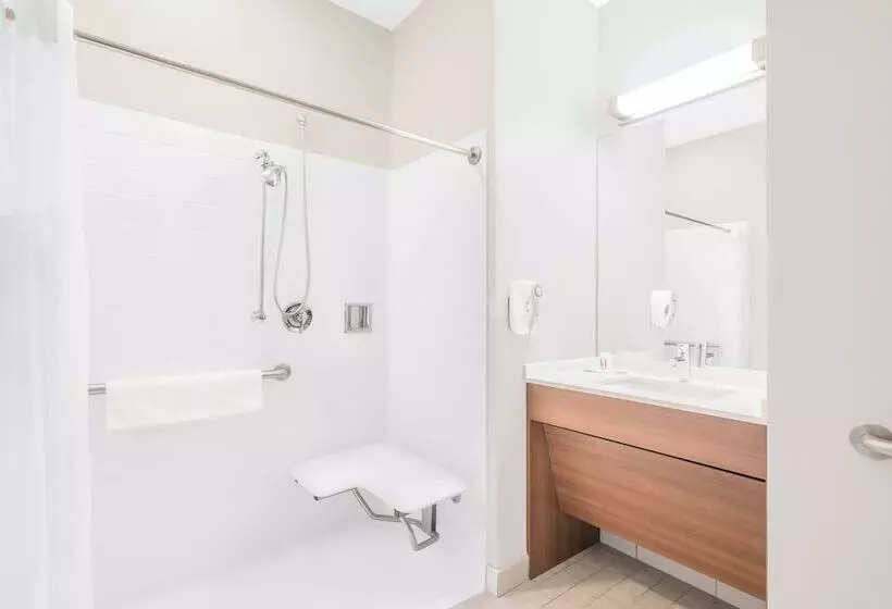 身障者適用クイーンサイズベッドルーム, Microtel Inn & Suites By Wyndham Binghamton