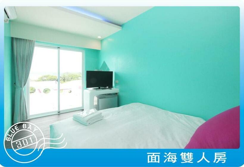 اتاق استاندارد با بالکن و چشم‌انداز دریا, Kenting Blue Bay Inn