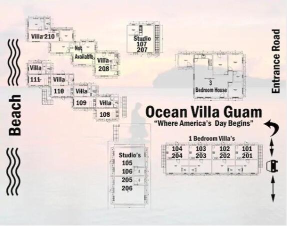 ツーベッドルーム　ヴィラ, Ocean Villa Guam