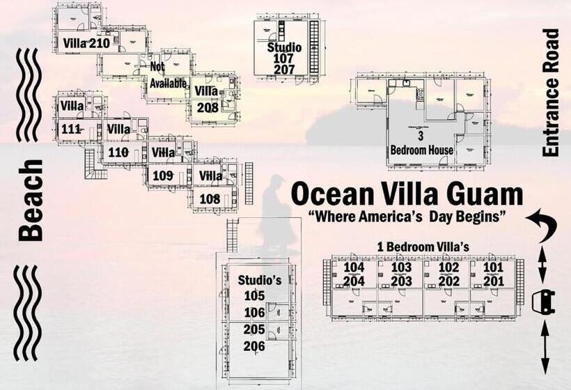 １ベッドルームアパートメント, Ocean Villa Guam