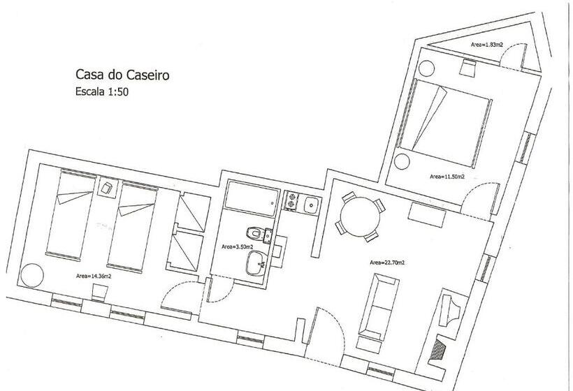 Апартаменты 2 Спальни, Casas Do Toural