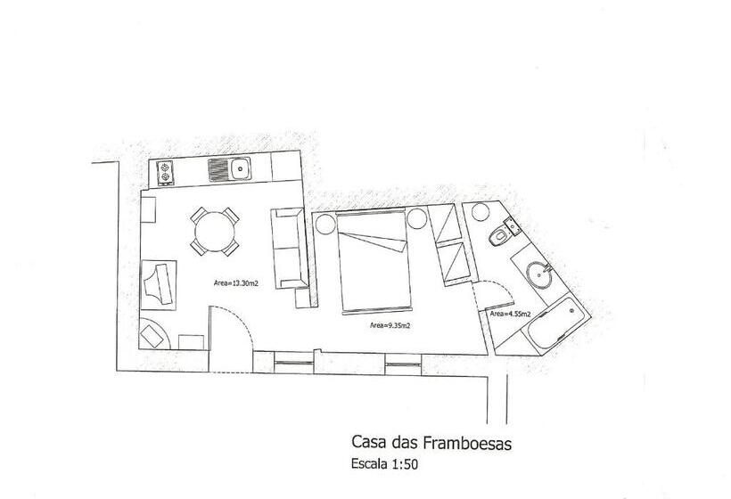 Апартаменты 1 Спальня, Casas Do Toural