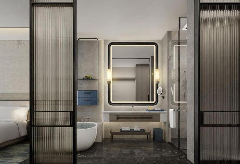 带大床的俱乐部房间, Shaoxing Marriott Hotel Shangyu